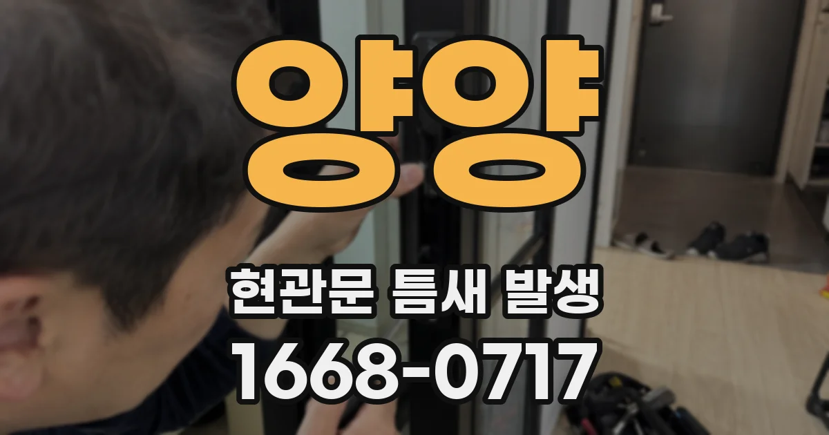 양양 현관문 틈새 발생
