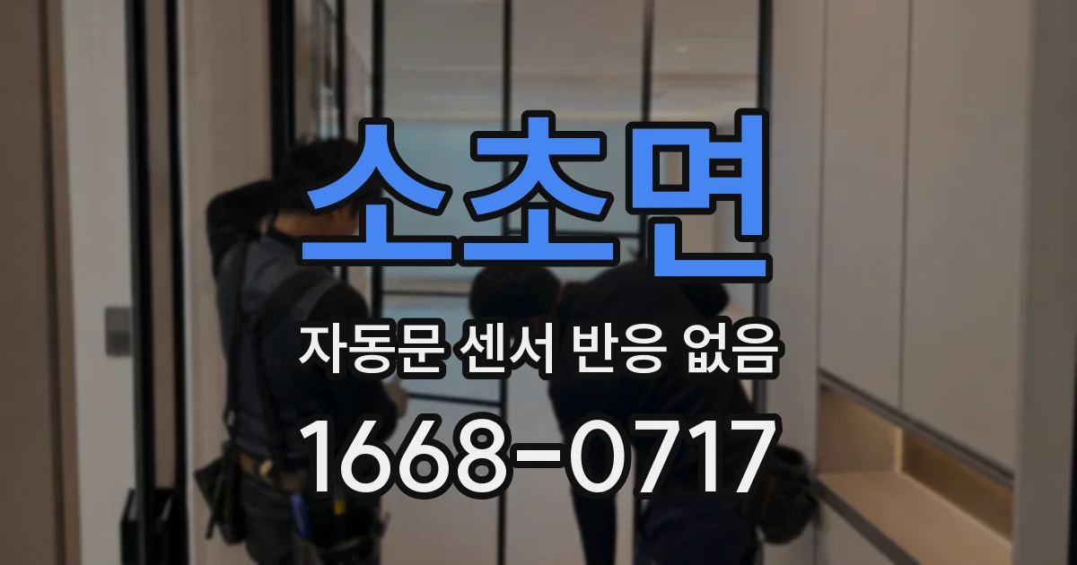 소초면 자동문 센서 반응 없음