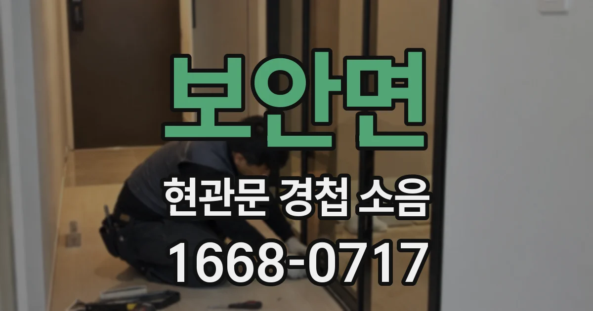 보안면 현관문 경첩 소음