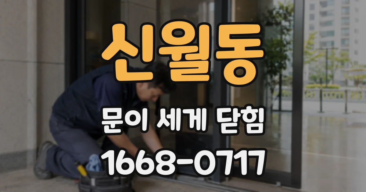 신월동 문이 세게 닫힘