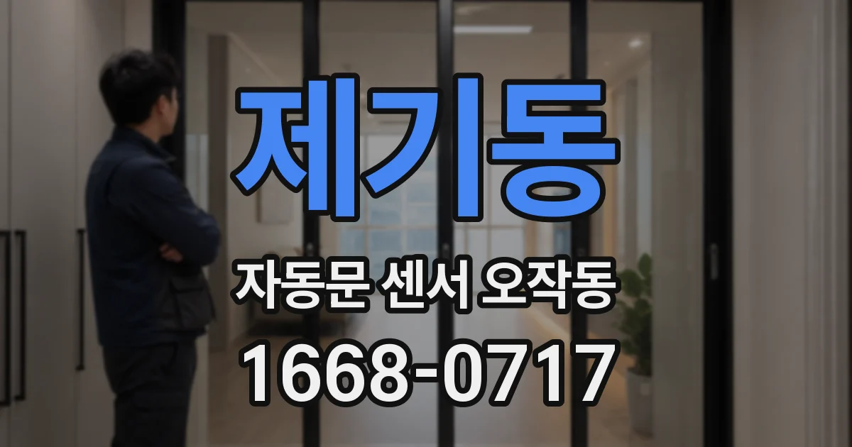 제기동 자동문 센서 오작동