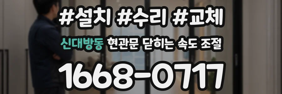 신대방동 현관문 닫히는 속도 조절