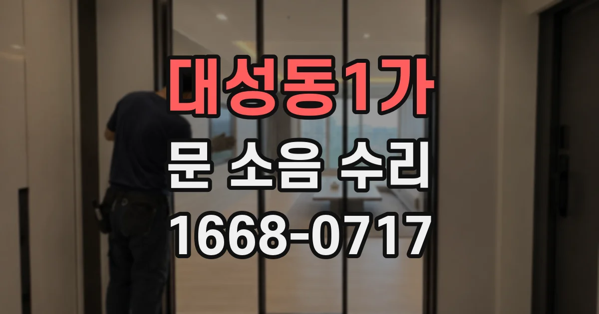 대성동1가 문 소음 수리