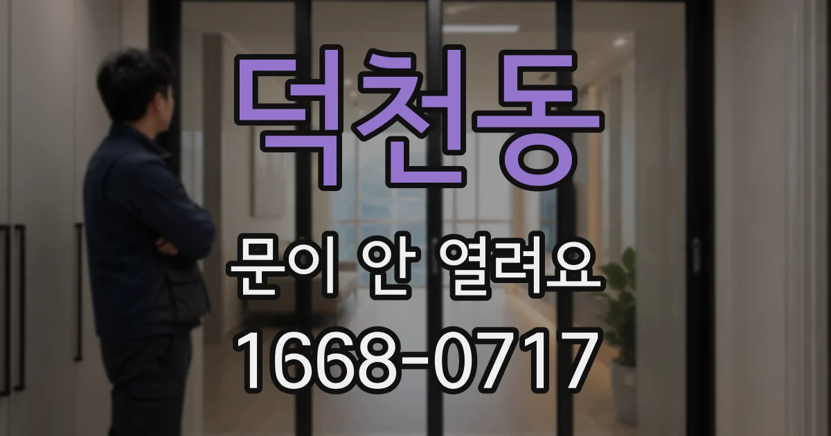 덕천동 문이 안 열려요