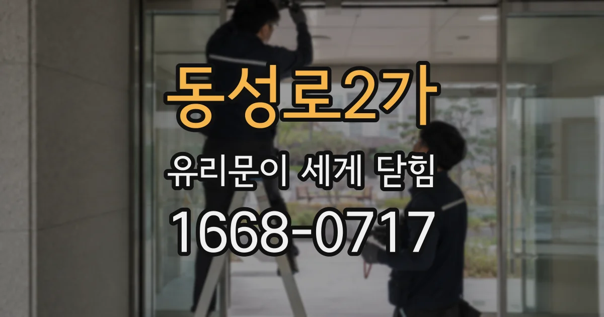 동성로2가 유리문이 세게 닫힘