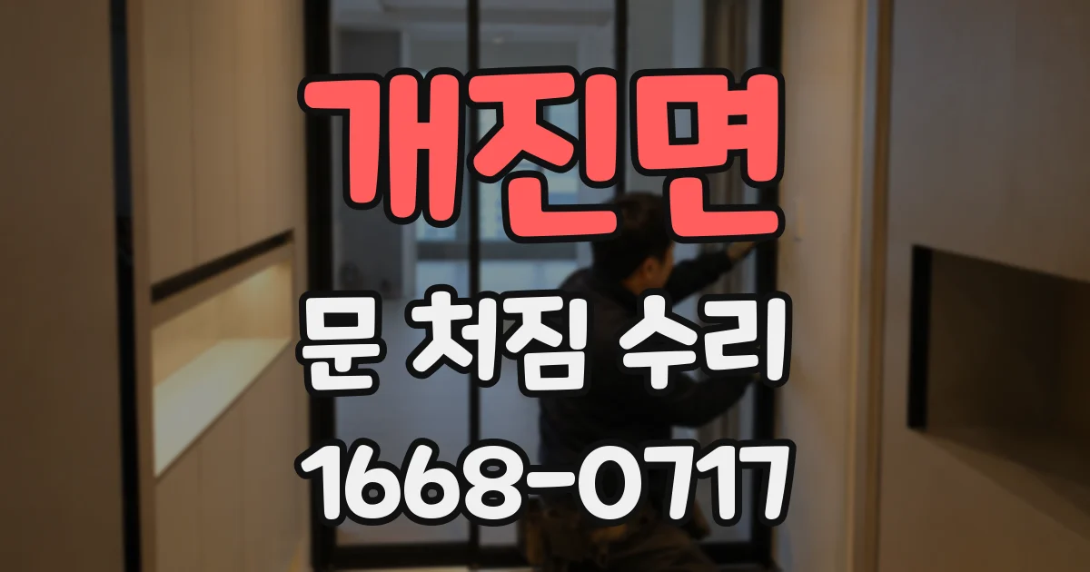 개진면 문 처짐 수리