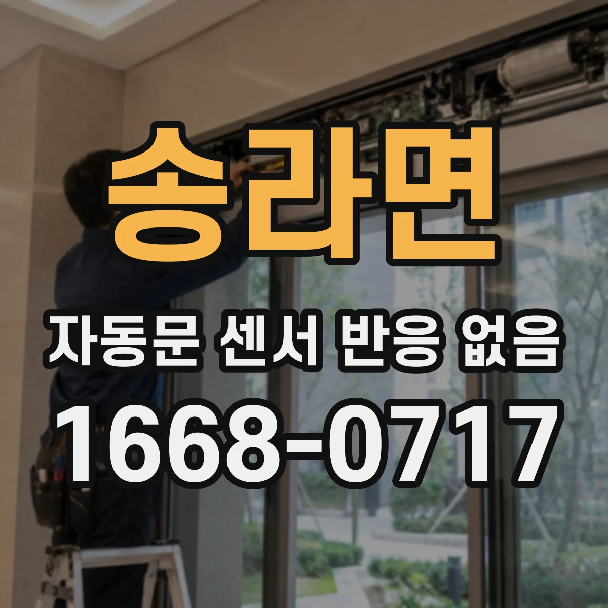 송라면 자동문 센서 반응 없음