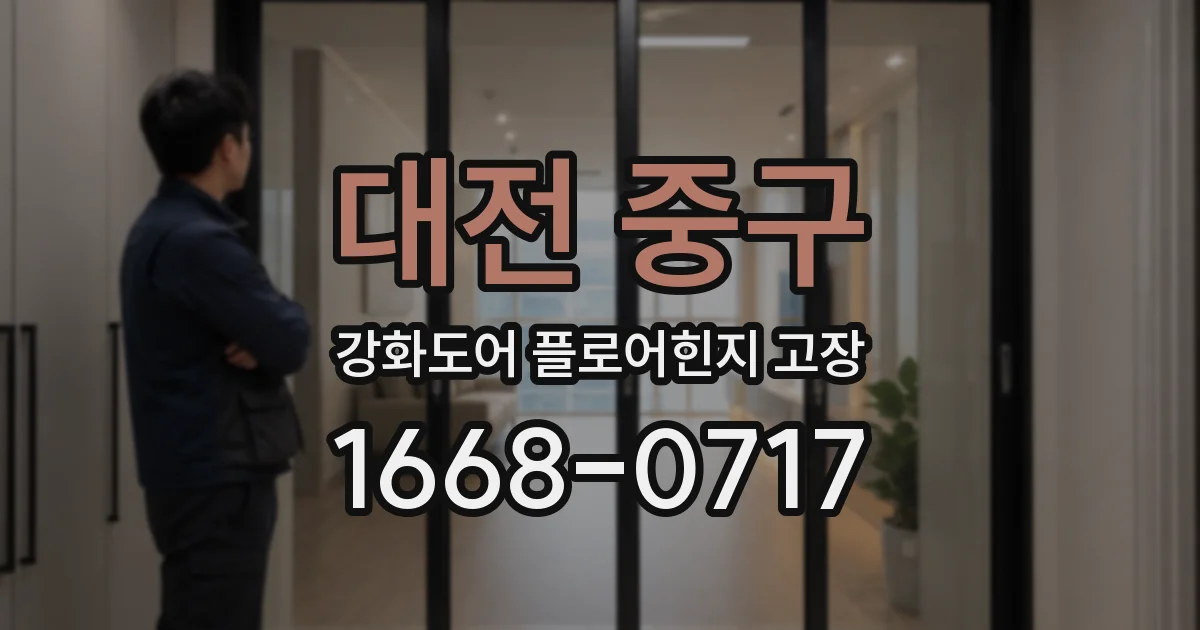 대전 중구 강화도어 플로어힌지 고장
