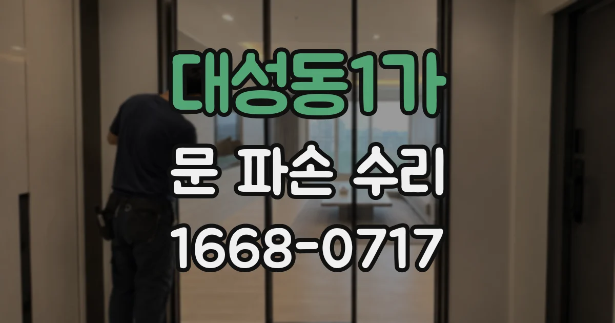대성동1가 문 파손 수리