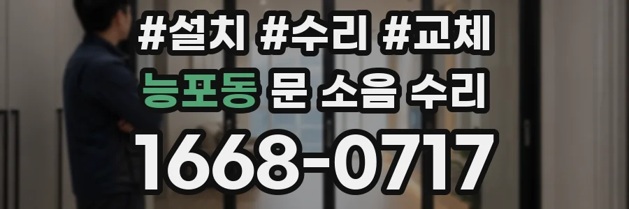 능포동 문 소음 수리