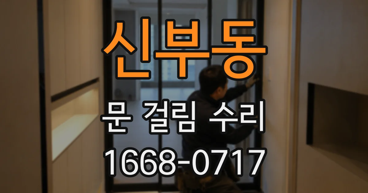 신부동 문 걸림 수리