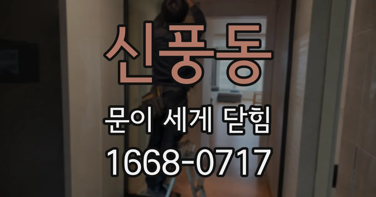 신풍동 문이 세게 닫힘
