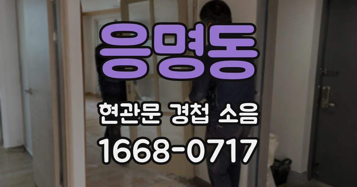 응명동 현관문 경첩 소음