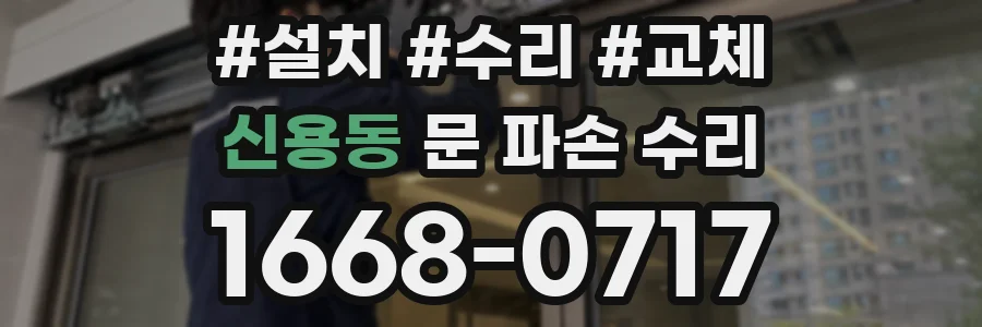 신용동 문 파손 수리
