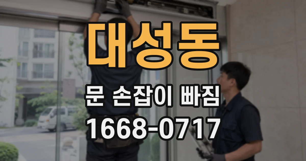 대성동 문 손잡이 빠짐