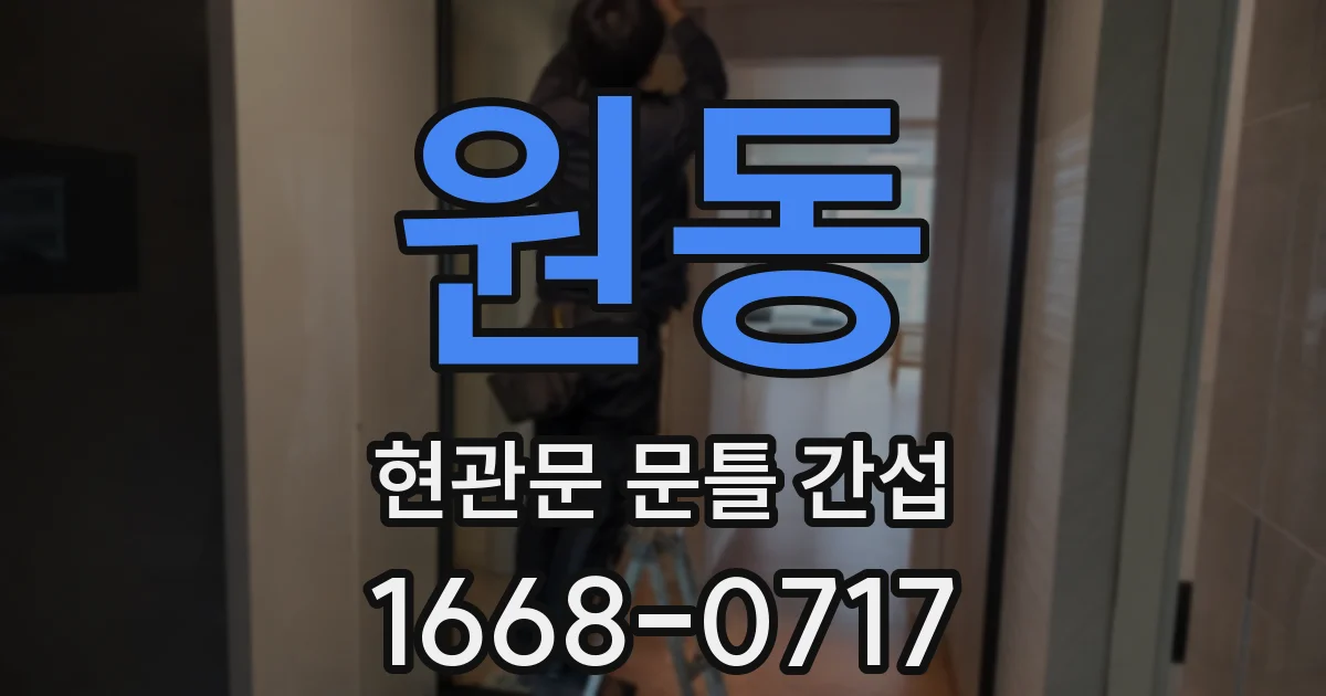 원동 현관문 문틀 간섭
