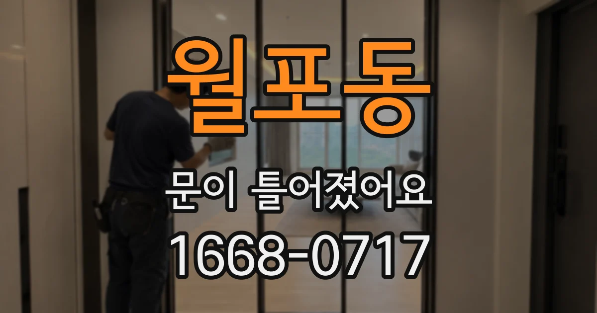 월포동 문이 틀어졌어요