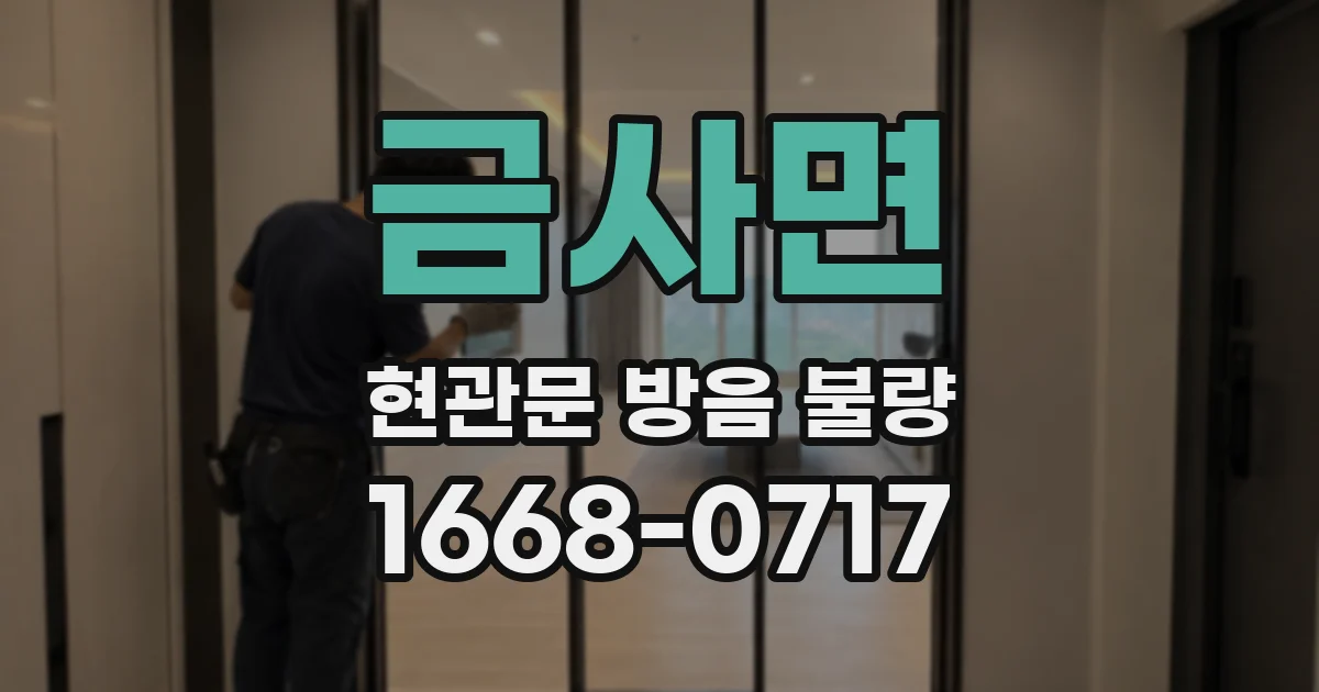 금사면 현관문 방음 불량