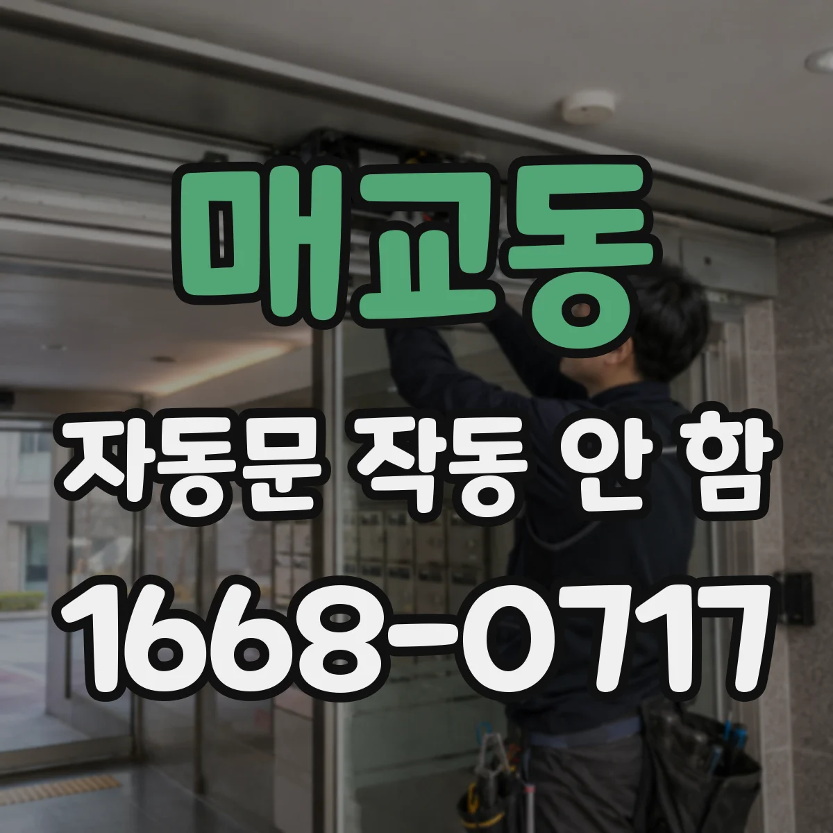 매교동 자동문 작동 안 함
