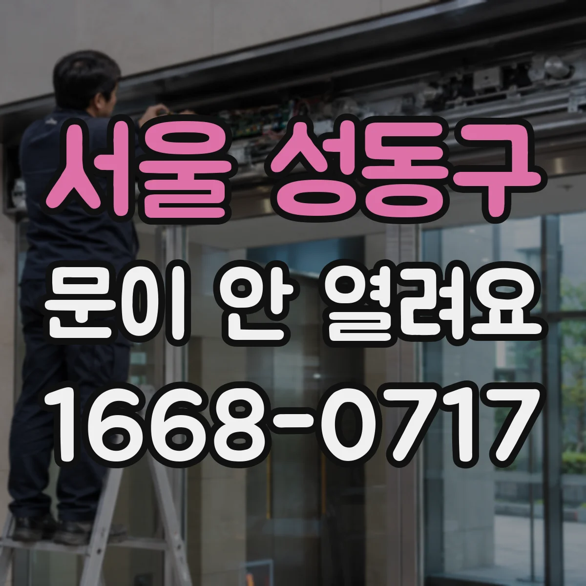 서울 성동구 문이 안 열려요