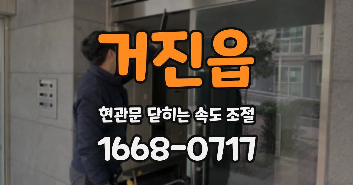 거진읍 현관문 닫히는 속도 조절
