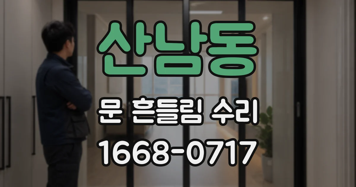 산남동 문 흔들림 수리