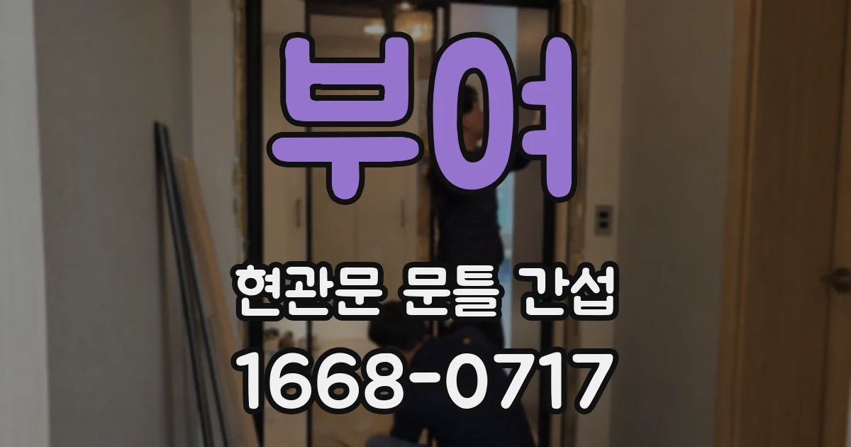 부여 현관문 문틀 간섭