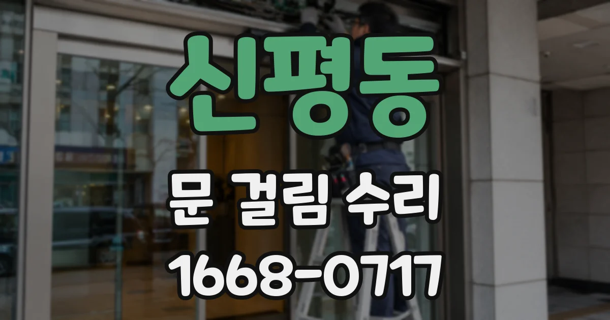 신평동 문 걸림 수리