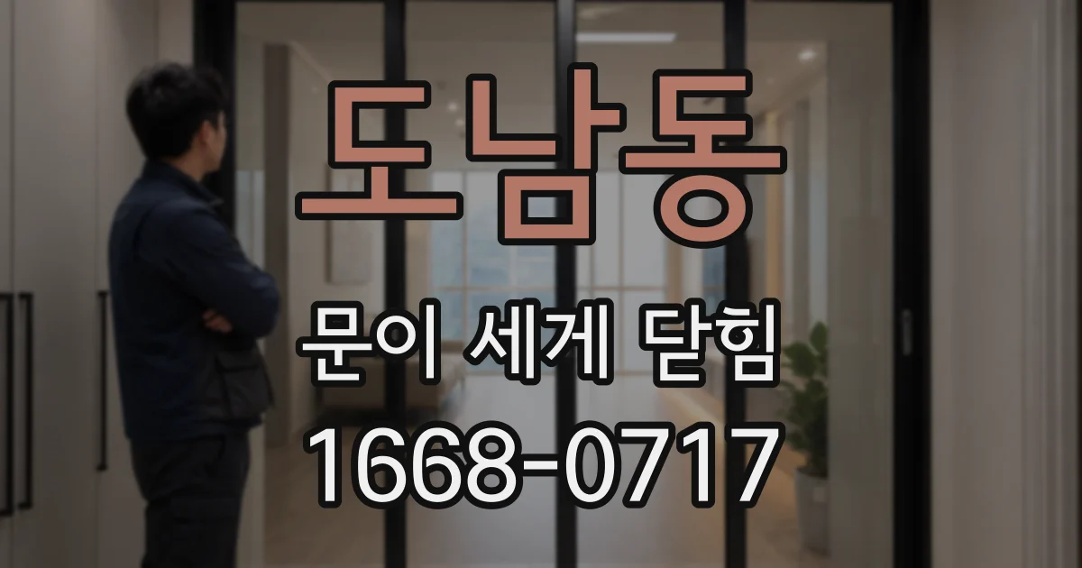 도남동 문이 세게 닫힘