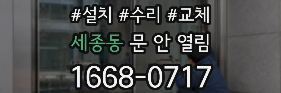 세종동 문 안 열림
