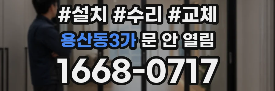 용산동3가 문 안 열림