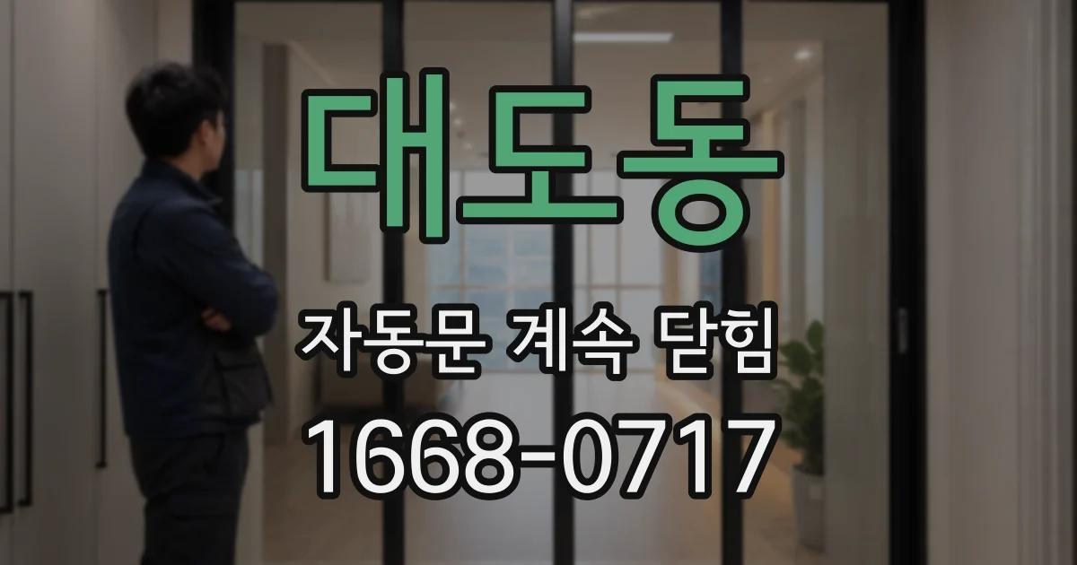 대도동 자동문 계속 닫힘