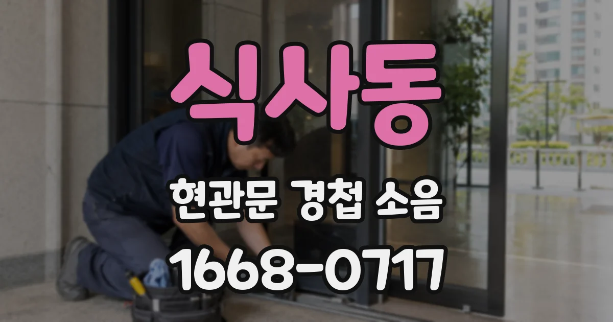 식사동 현관문 경첩 소음