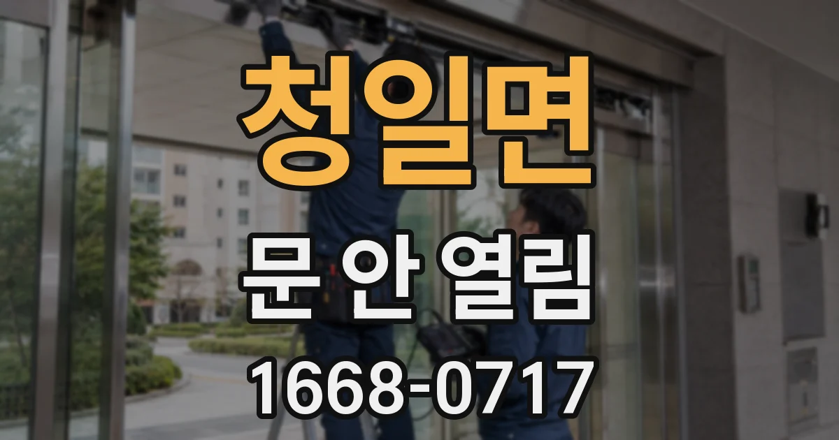 청일면 문 안 열림