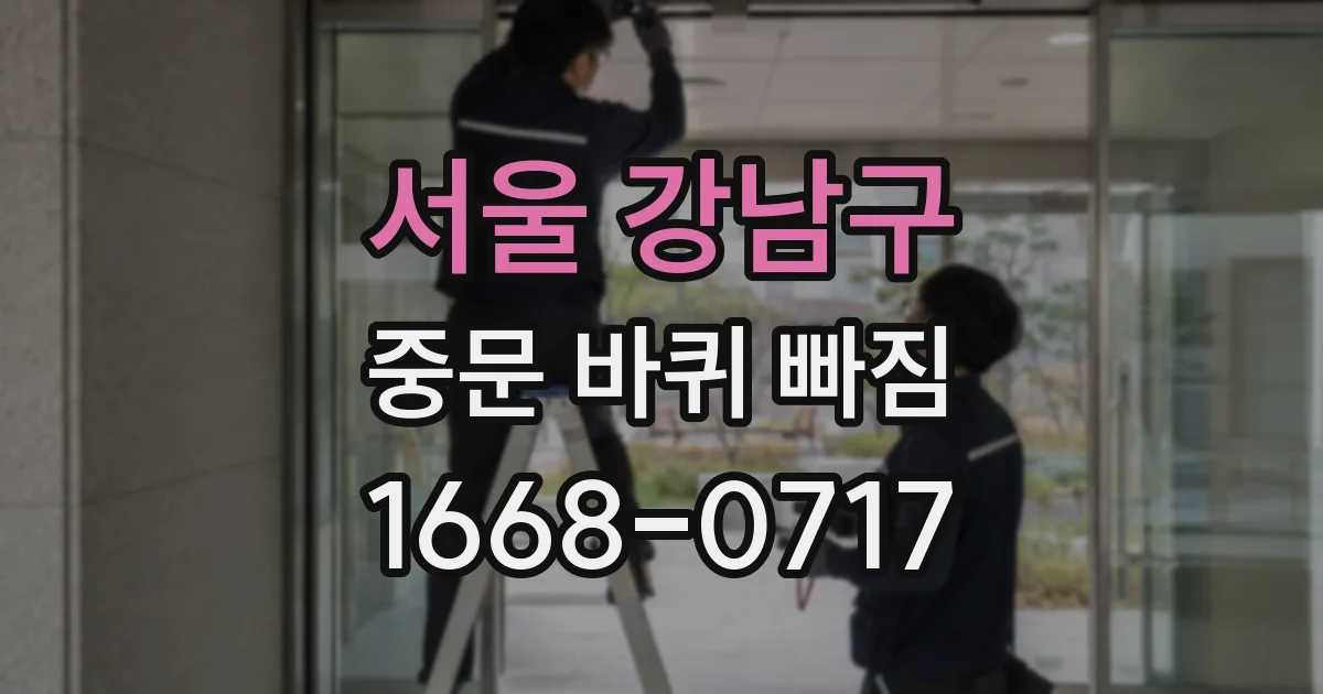 서울 강남구 중문 바퀴 빠짐