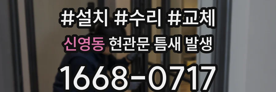 신영동 현관문 틈새 발생
