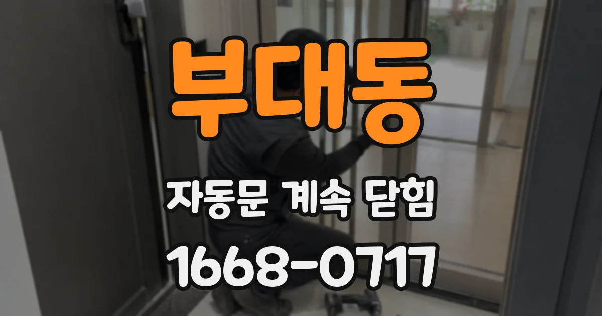 부대동 자동문 계속 닫힘