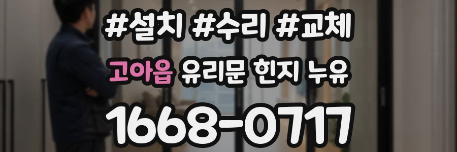 고아읍 유리문 힌지 누유