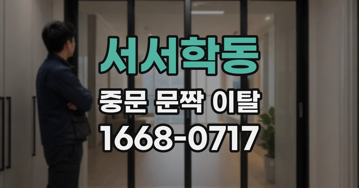 서서학동 중문 문짝 이탈