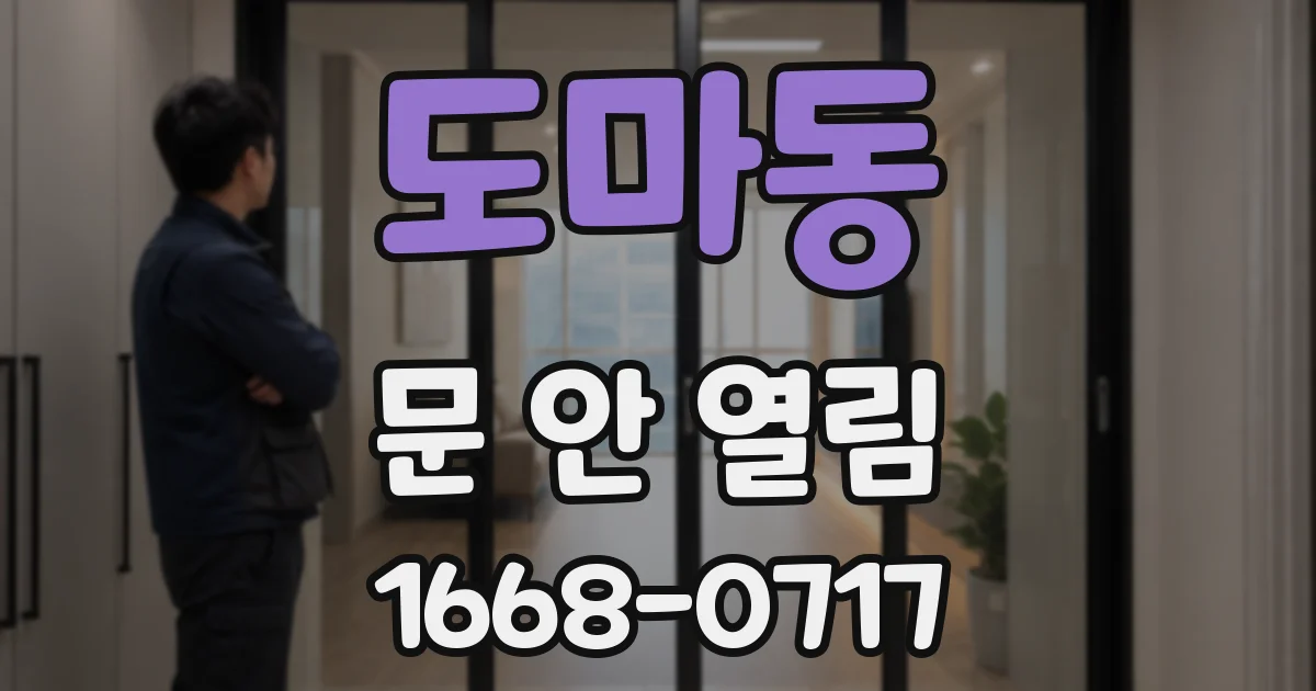 도마동 문 안 열림