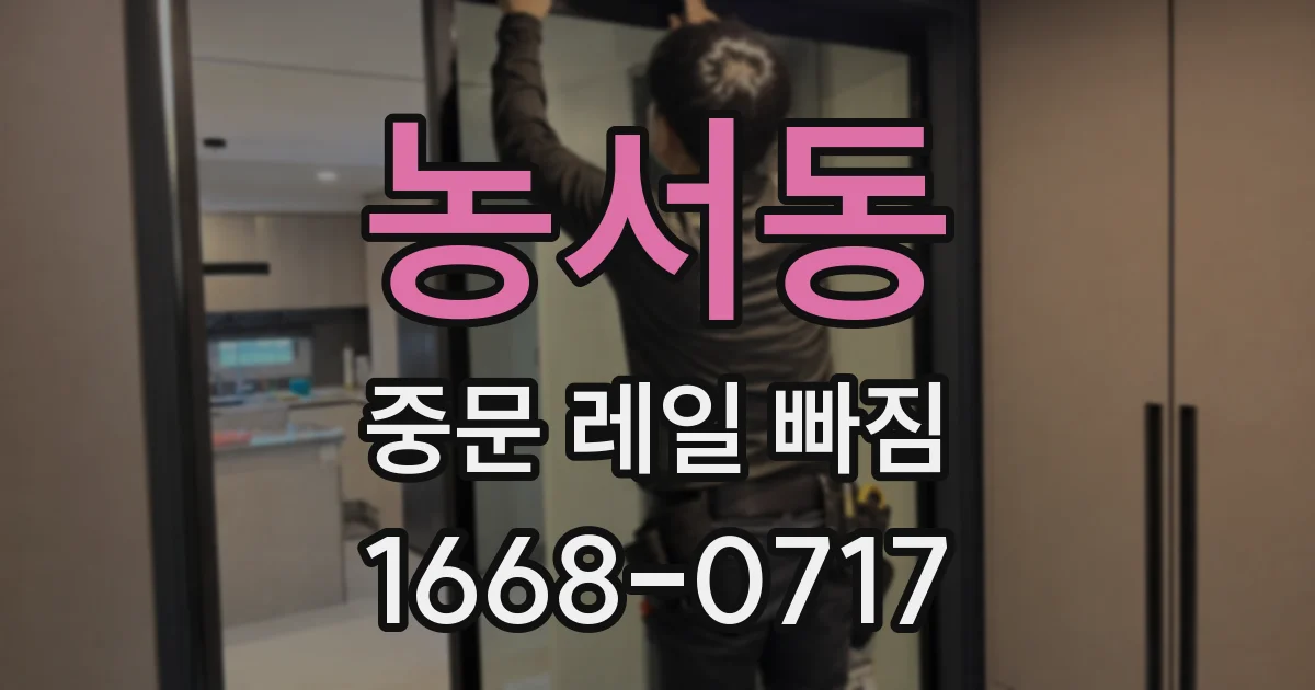 농서동 중문 레일 빠짐