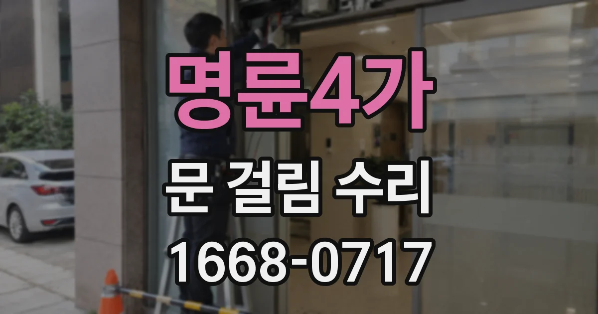 명륜4가 문 걸림 수리