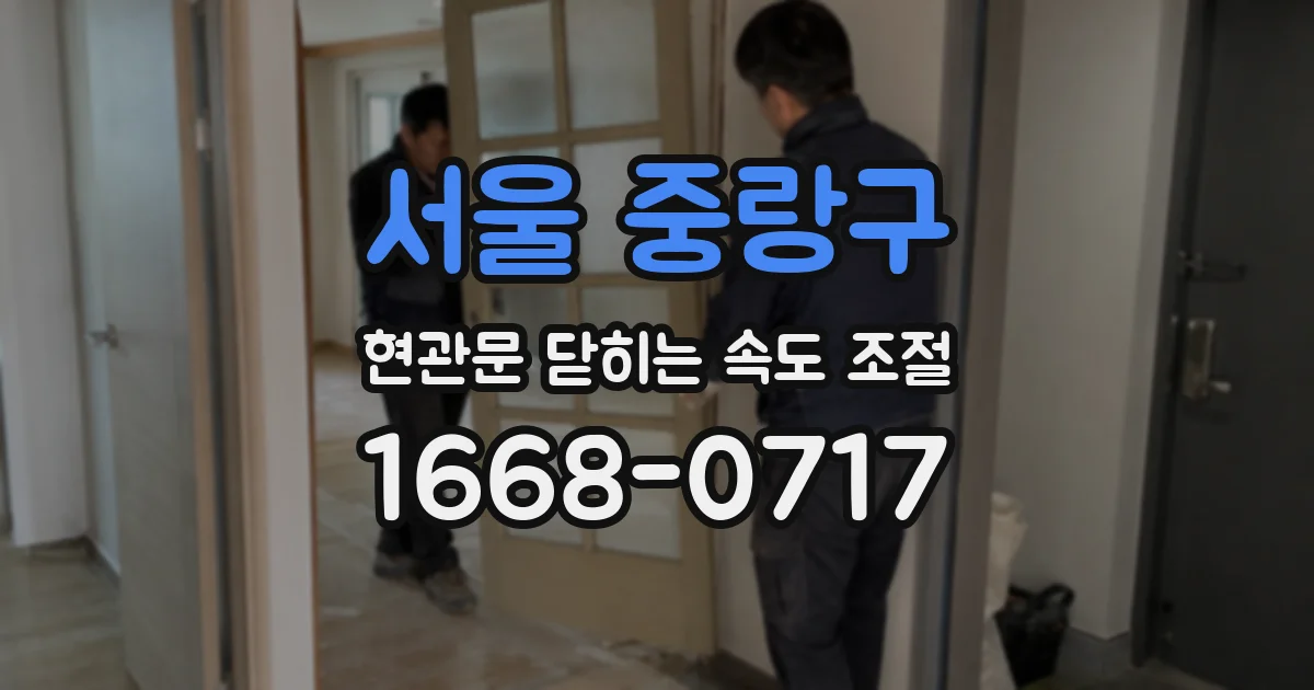 서울 중랑구 현관문 닫히는 속도 조절