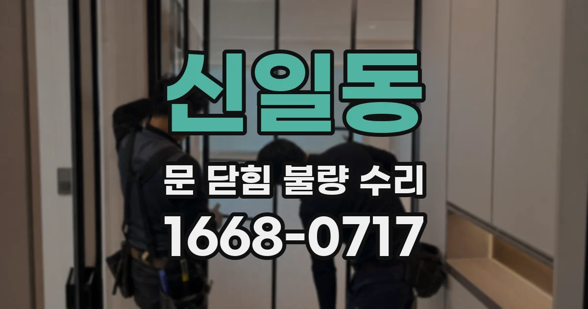 신일동 문 닫힘 불량 수리