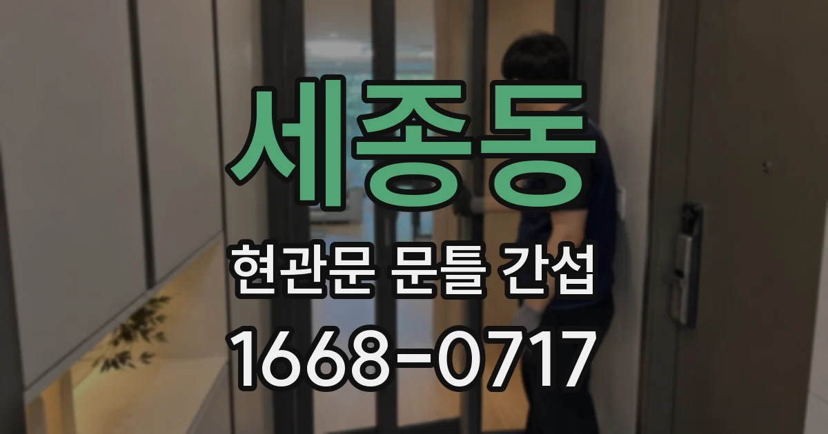 세종동 현관문 문틀 간섭