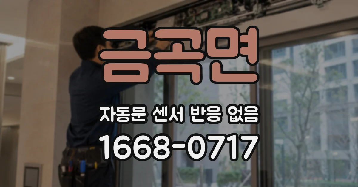 금곡면 자동문 센서 반응 없음