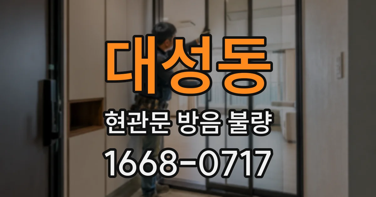 대성동 현관문 방음 불량