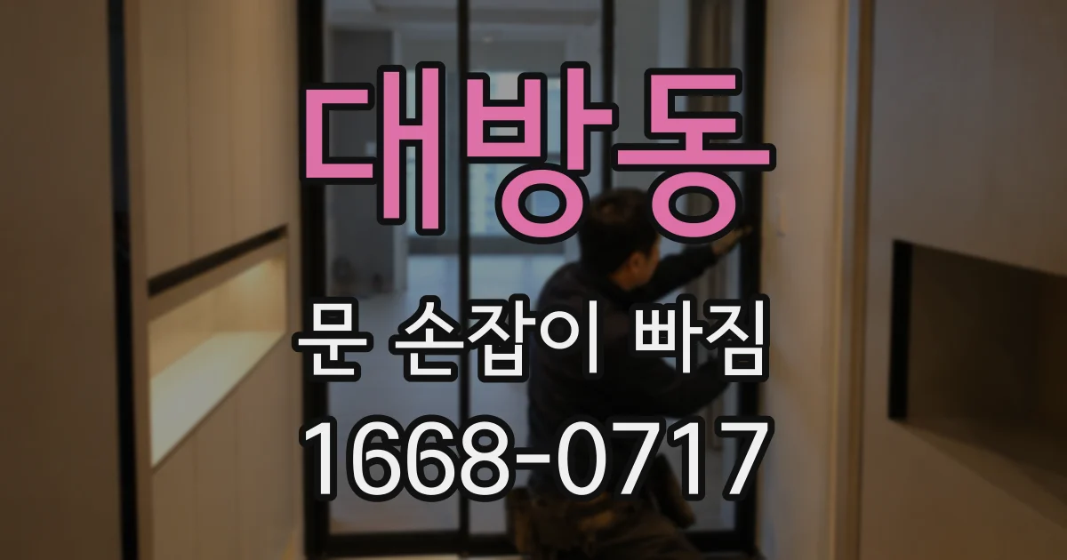대방동 문 손잡이 빠짐
