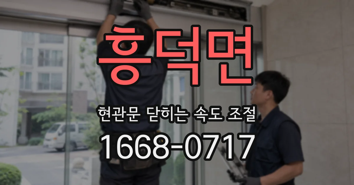 흥덕면 현관문 닫히는 속도 조절