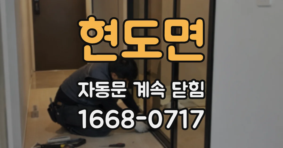 현도면 자동문 계속 닫힘